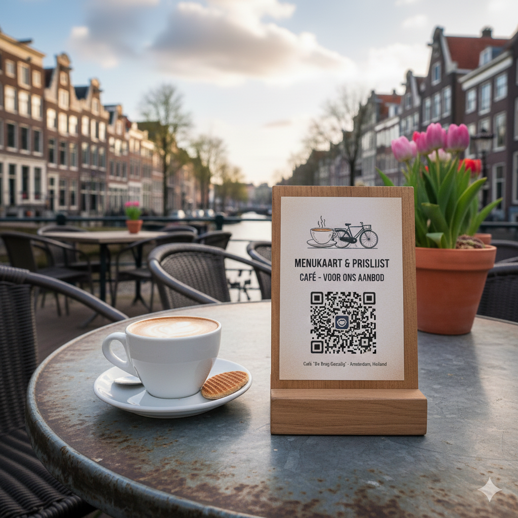 QR-prijslijst voor cafés