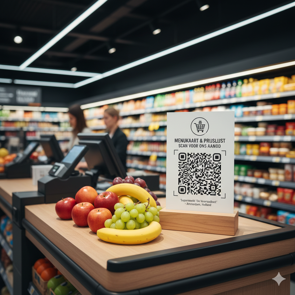QR-prijslijst voor supermarkten